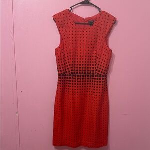 J. Crew Red and Black Polka Dot Mini Dress size 4